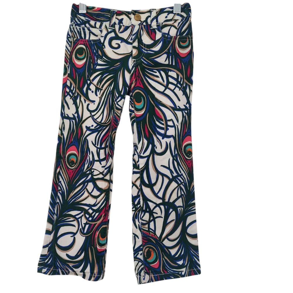 Lilly Pulitzer Peacock Pants Girls Size 5 EUC